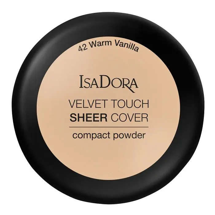 Компактная пудра для лица IsaDora Velvet Touch Sheer Cover тон 42 (Warm Vanilla) 10 г (551373) - фото 2