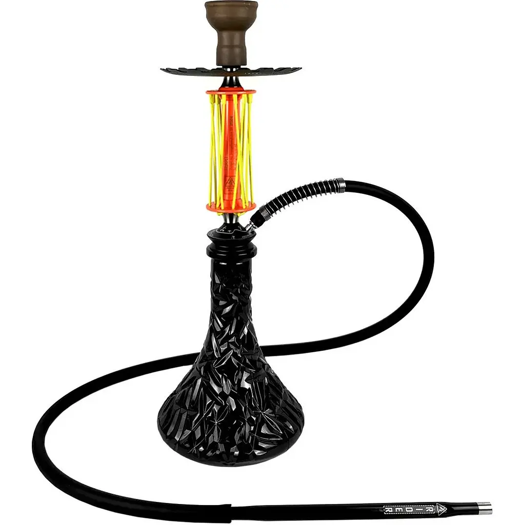 Кальян Trumpet Hookah Rider W-40 Yellow-Orange (колба Crystal Black) - фото 2