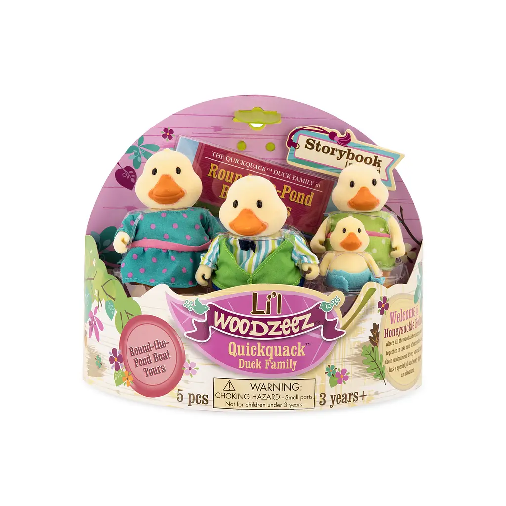 Набір фігурок Li'l Woodzeez Сім'я Качок 4од книжка EN det0018343 - фото 5