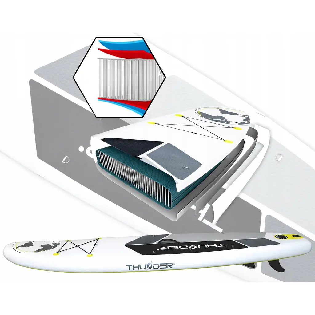 Надувна дошка SUP THUNDER Planet 320 см з веслом Lime - фото 6