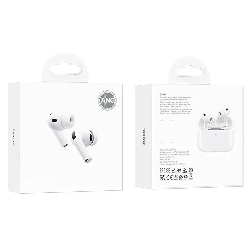 Бездротові TWS навушники Hoco EW97 ANC White - фото 2