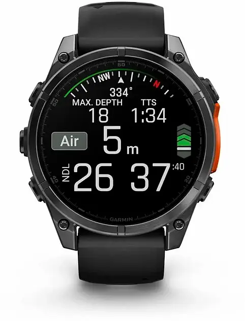 Смарт-часы Garmin Fenix 8 47mm AMOLED Slate Gray with Black Silicone Band (010-02904-00) - фото 5