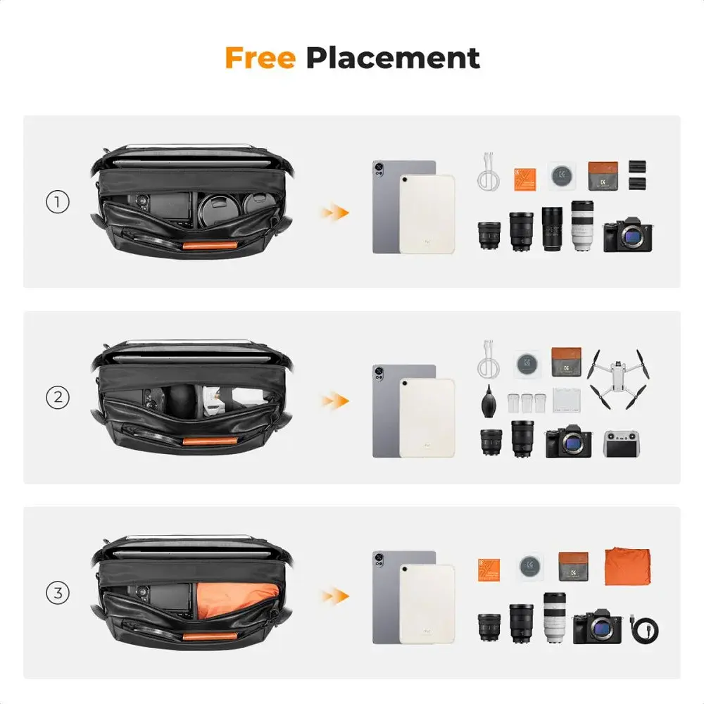Фотосумка K&F Concept Alpha Camera Sling Bag Чорний, 12L (KF13.177) - фото 6