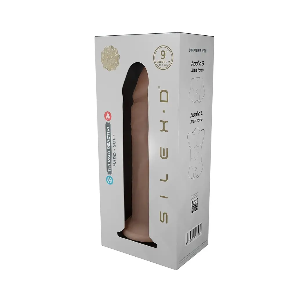 Фалоімітатор Silexd Liquid Silicone Dildo Model 2 Size 9" 22.9 см тілесний - фото 6