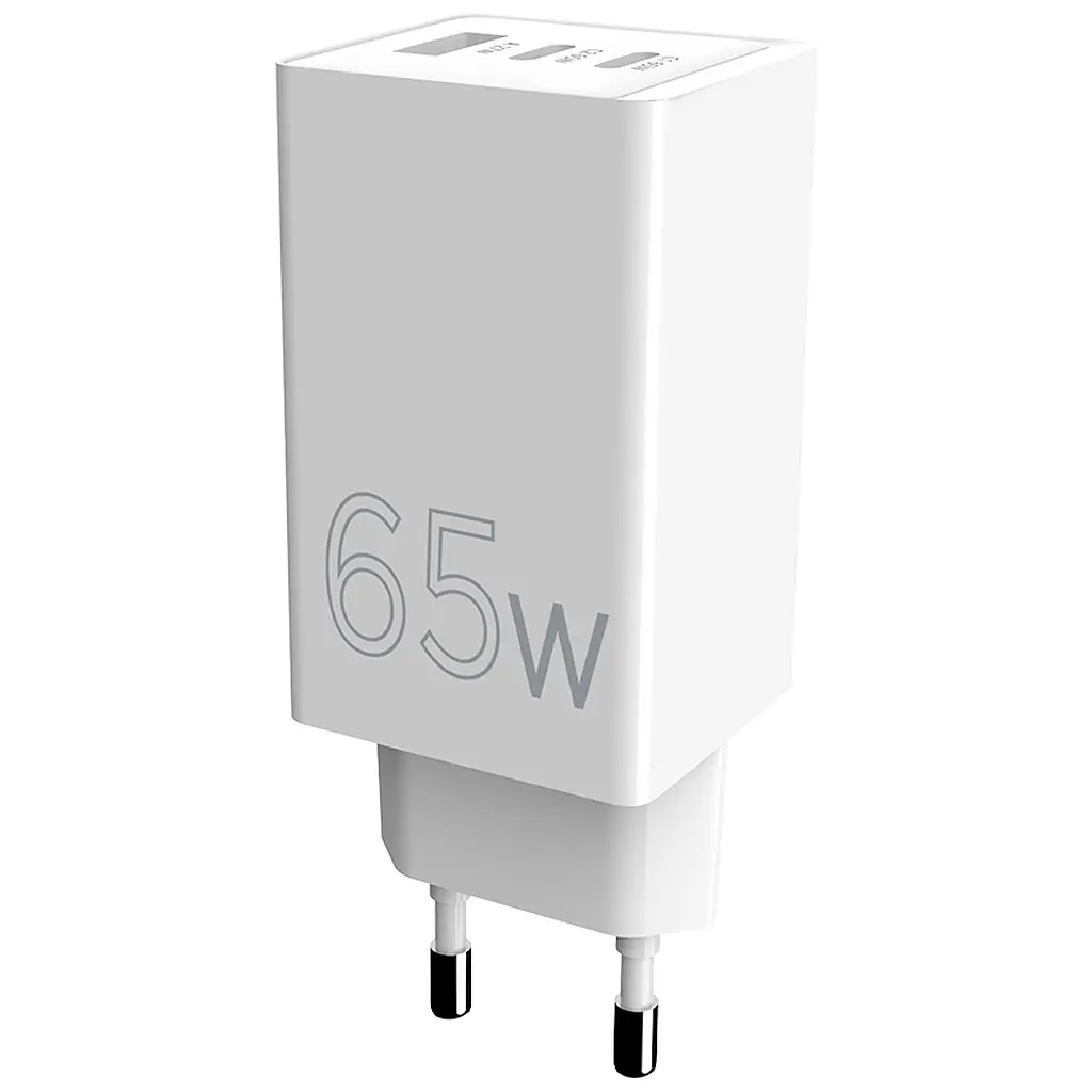 Зарядний пристрій Sigma 2xUSB-C PD65 Вт + 1xUSB QC3.0 GaN X-power PS65-01 білий (4827798637715) - фото 6