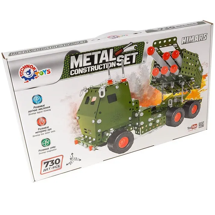 Конструктор для дітей Металевий Himars ТехноК 730 Деталей - фото 5