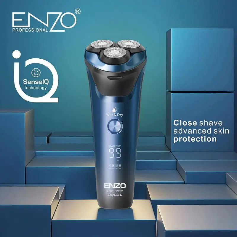 Електробритва Enzo EN-9307 з потрійною системою лез чорно-синя (43102-EN-9307_716) - фото 6