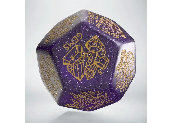Кубик Treasure Generator Die: Shimmering Purple&Gold (D12) (12VTRG02) - фото 2