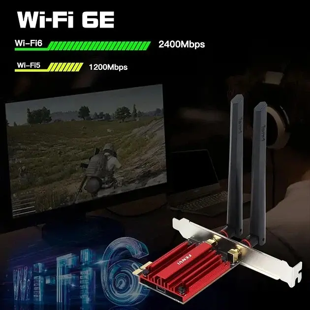 Сетевая карта Fenvi FV-AXE3000 Bluetooth 5.2 + Wi-Fi 2.4 / 5 / 6 GHz PCI-E с антеннами (18840) - фото 6