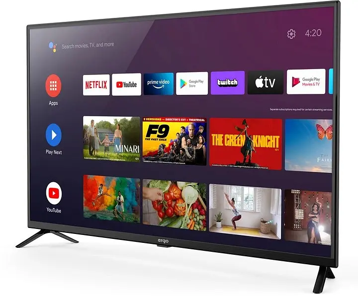 Телевизор 40 дюймов смарт на Андроид — Ergo LED Full HD 40" (40GFS5500) - фото 7