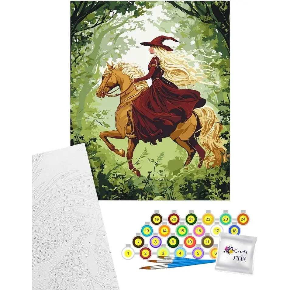 Картина за номерами Art Craft Чарівна наїзниця 40х50 см (10158-AC) - фото 2