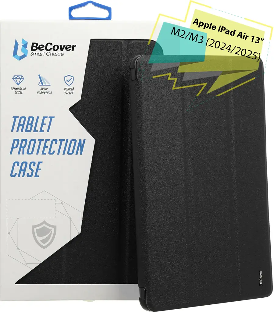 Чохол BeCover Tri Fold Soft TPU Silicone для Apple iPad Air 13" M2 2024 Black (711469) - фото 6