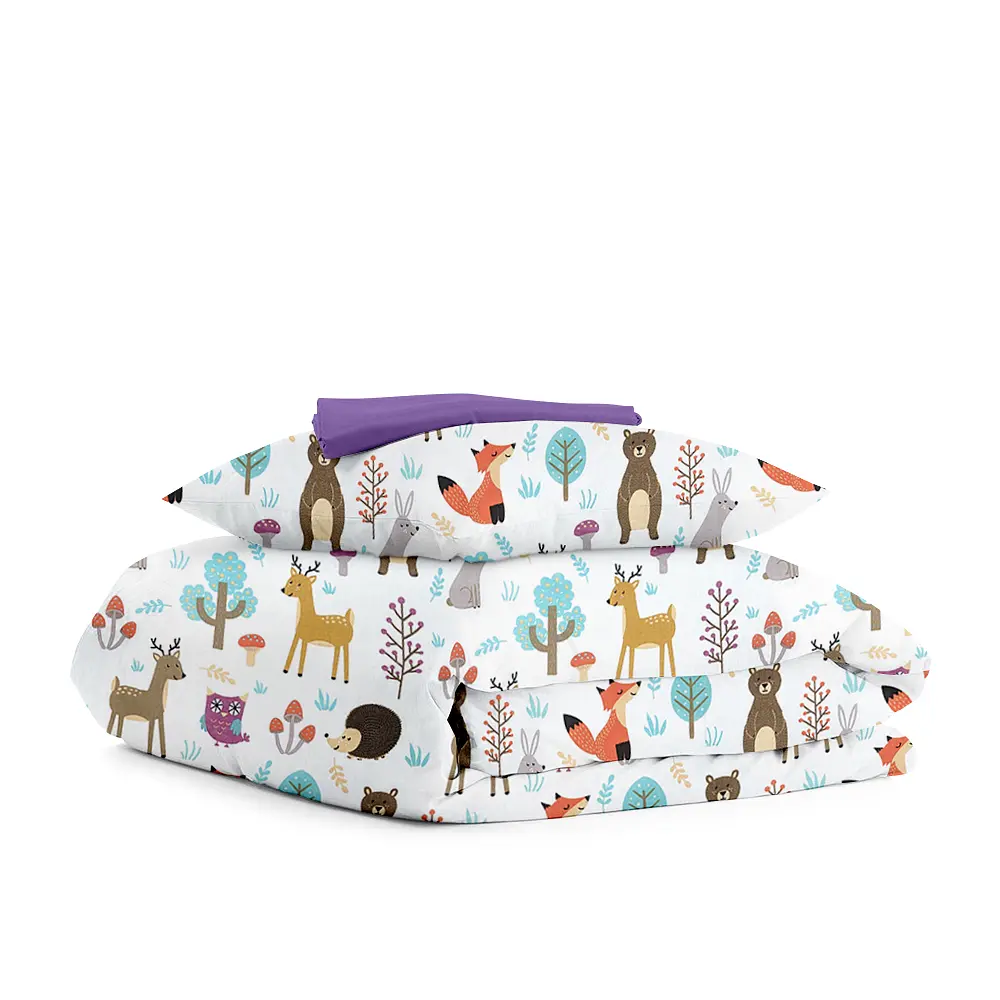 Дитяча постільна білизна в ліжечко COLORFUL ANIMALS CS3 COSAS (4822052108253)