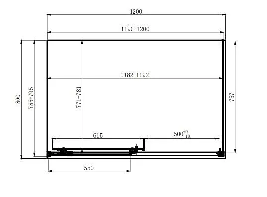 Душова кабіна Dusel DSL191 + DSL195 Chrome 1200x800x1900, Хром, Універсальна, прозорий, хром, 120x80 - фото 2