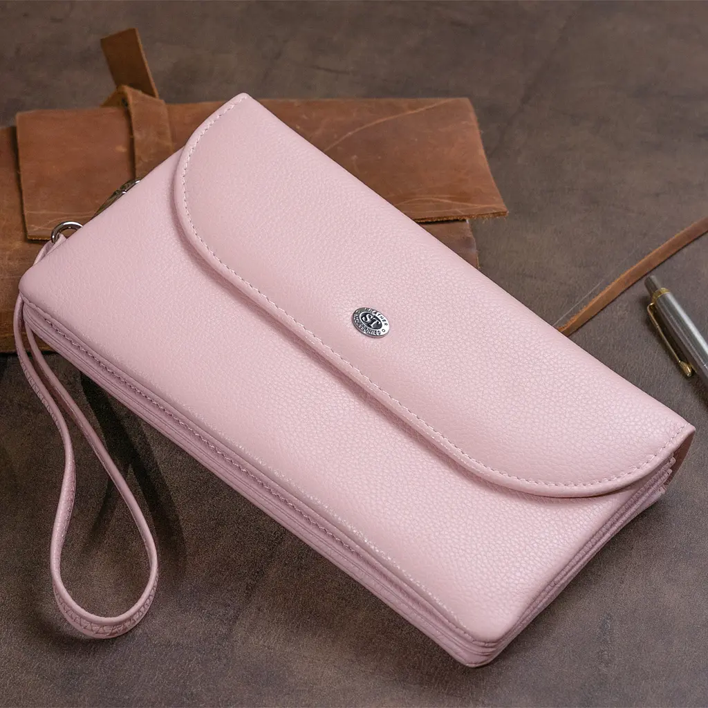 Женский кожаный кошелек-клатч ST Leather 19х9.5х2.5 см acs0015824 - фото 9