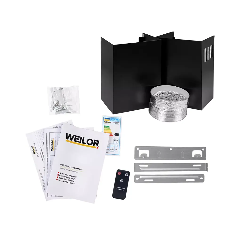 Витяжка декоративна похила Weilor Aura Wds 53 Black - фото 12