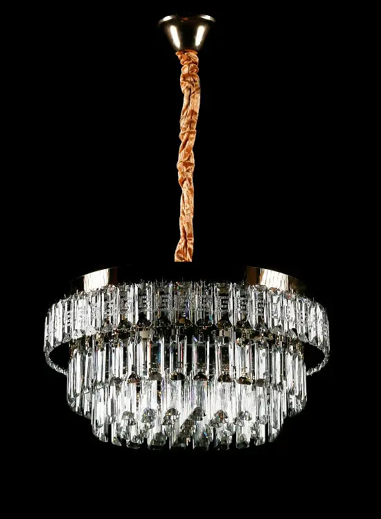 Золота кришталева люстра Splendid Ray 30438530 L2211/500/5+LED (SGD) з пультом та 2 температурами світла - фото 2