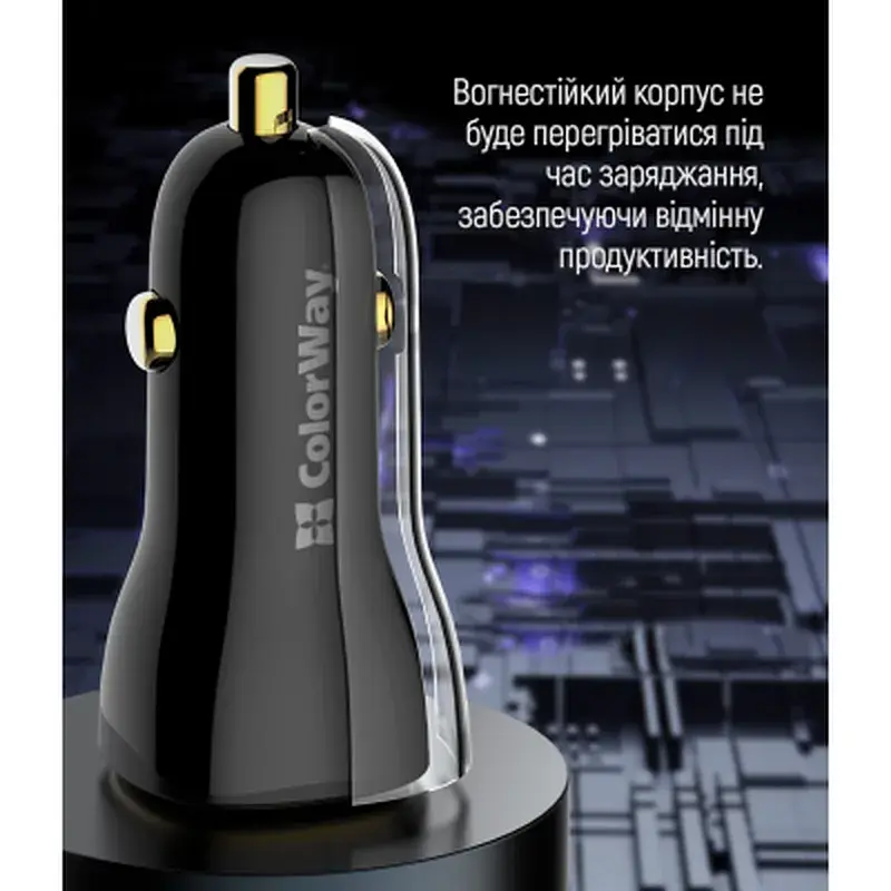 Зарядний пристрій ColorWay PowerDelivery PPS USB (USB-A + USB-C) (60W) Black (CW-CHA046PD-BK) - фото 9