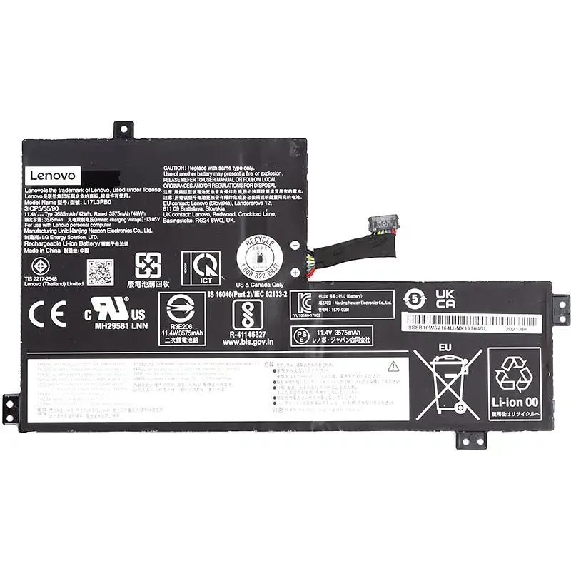 Акумулятор для ноутбуків LENOVO 100e Chromebook (L17M3PB0) 11.4V 3685mAh (original) (NB481316) - фото 2