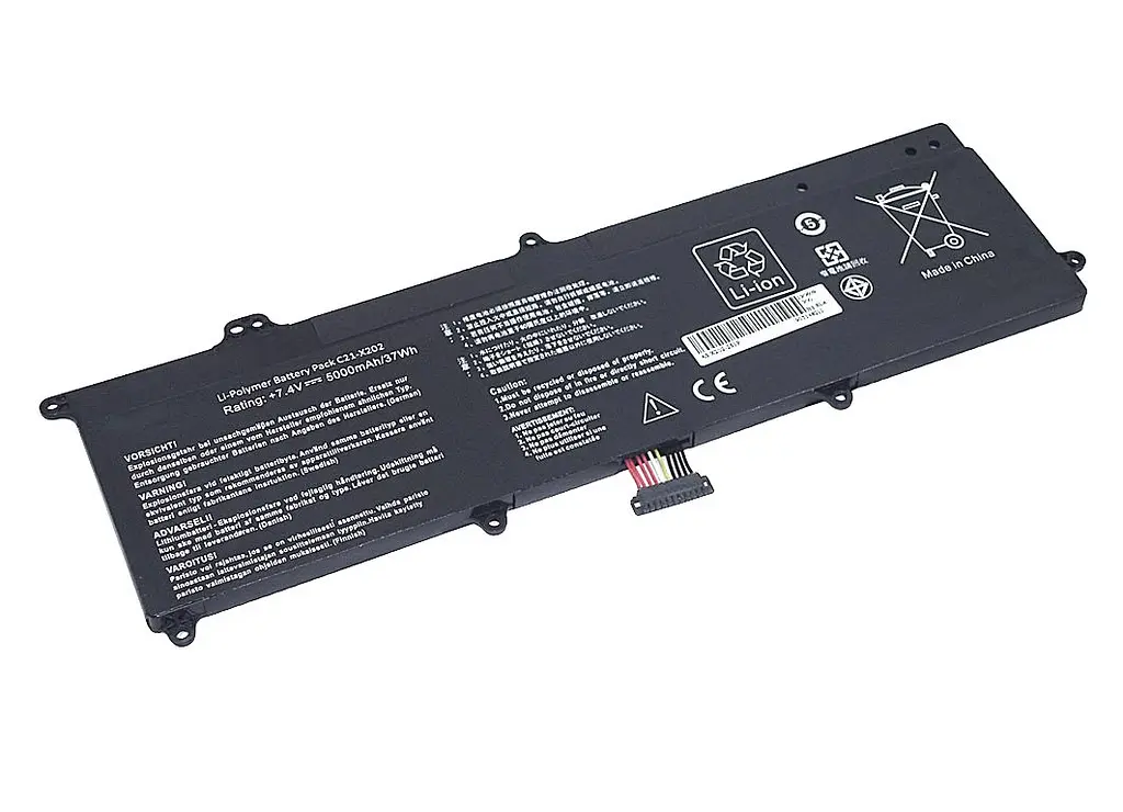 Акумулятор для ноутбука Asus C21-X202 X202 7.4V Black 5000 mAh - фото 2