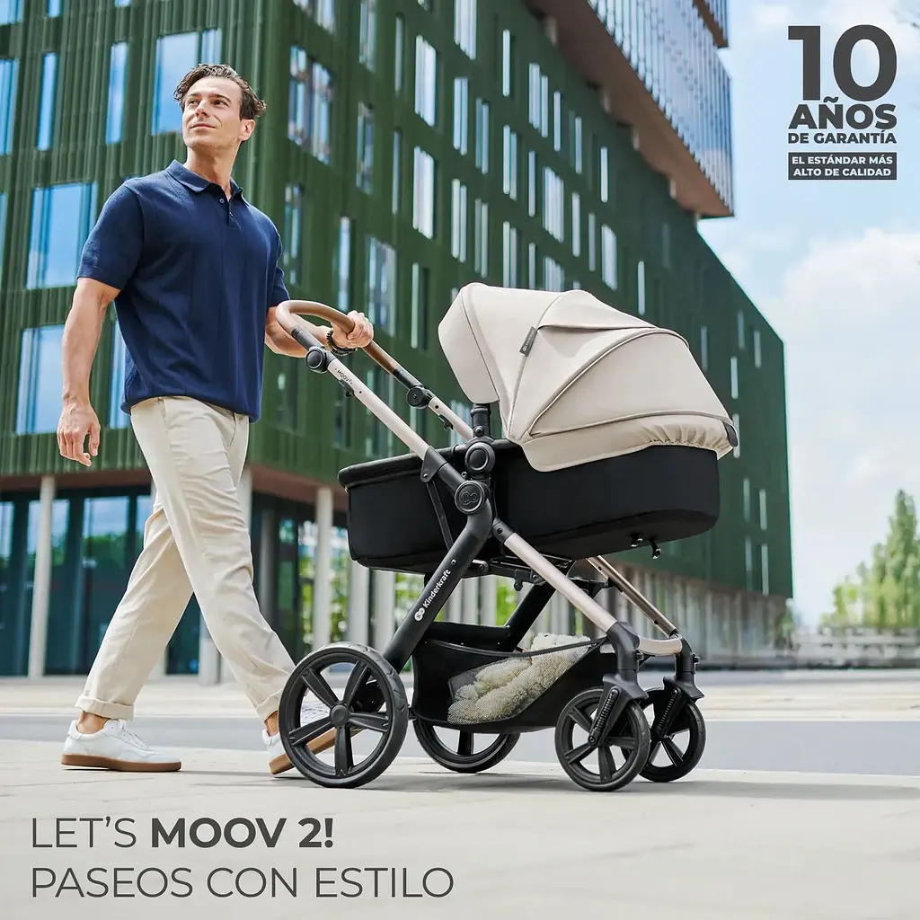 Коляска універсальна 3 в 1 Kinderkraft Moov 2 Air Sand Beige (KSMOOV02BEG0000) - фото 23