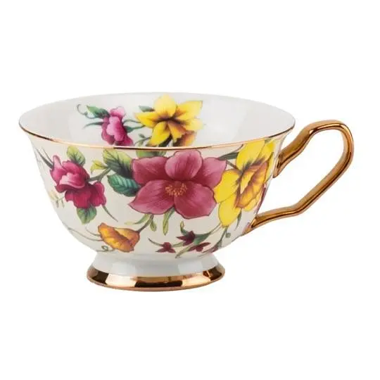 Чашка з блюдцем Elisey Vintage Bloom білий з червоним 200 мл (9217-002) - фото 3