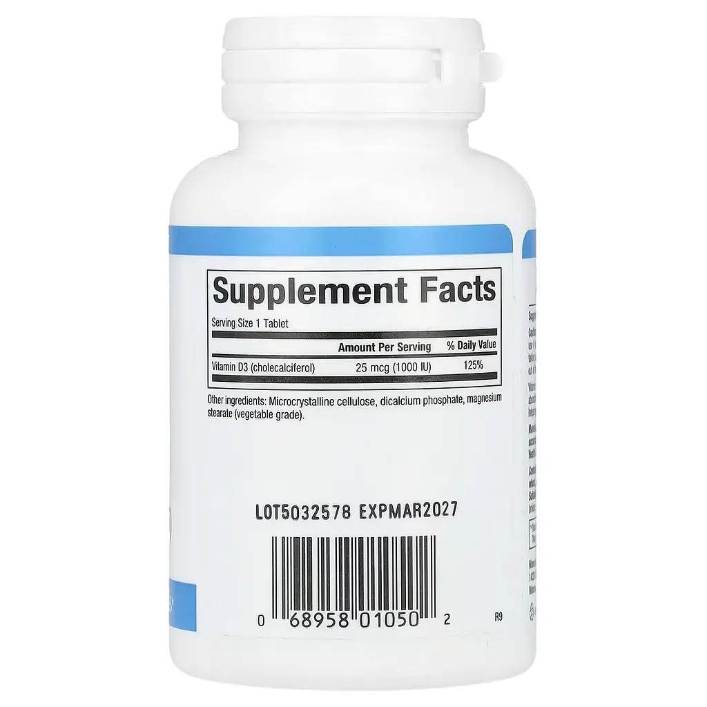 Вітамін D3 Natural Factors Vitamin D3, 1000 МО 90 таблеток - фото 2