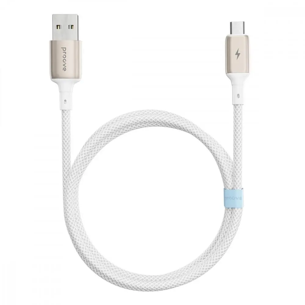 Кабель Proove Dense Metal USB to Micro USB 2.4A (1m) white (CCDM20001302) - фото 5