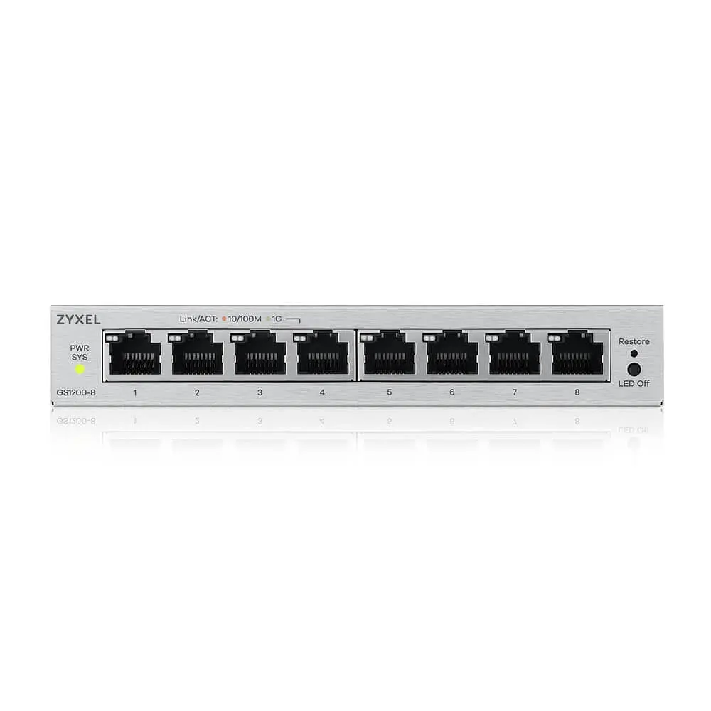 Комутатор Zyxel GS1200-8 v3 (GS1200-8V3-EU0101F) - фото 2