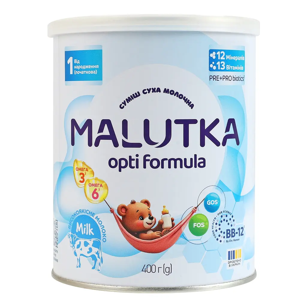 Суміш молочна суха Malutka Opti formula 1 для дітей від народження 400 г - фото 2