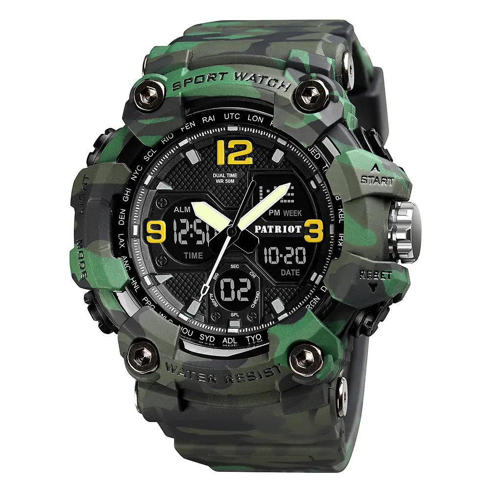 Чоловічий наручний годинник 006CMGN Camo Green Patriot acs0031035