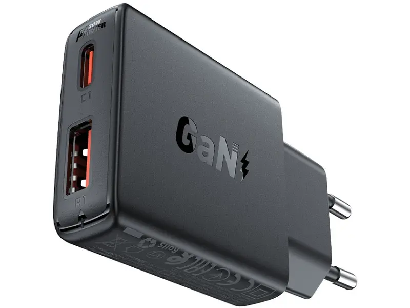 Блок живлення Acefast A69 USB-A+USB-C Black - фото 2