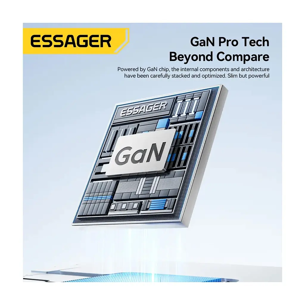 Зарядний пристрій Essager 3xUSB-C + 3xUSB-A 85W GaN black (EZC85W-SXB0G-Z) - фото 4