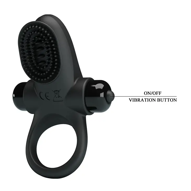 Ерекційне кільце - Pretty Love Vibrant Penis Ring II Black - фото 7