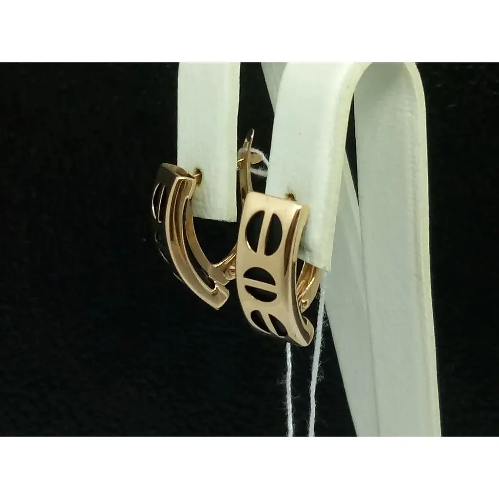 Золоті сережки Tango з каучуком. 930014 - фото 3