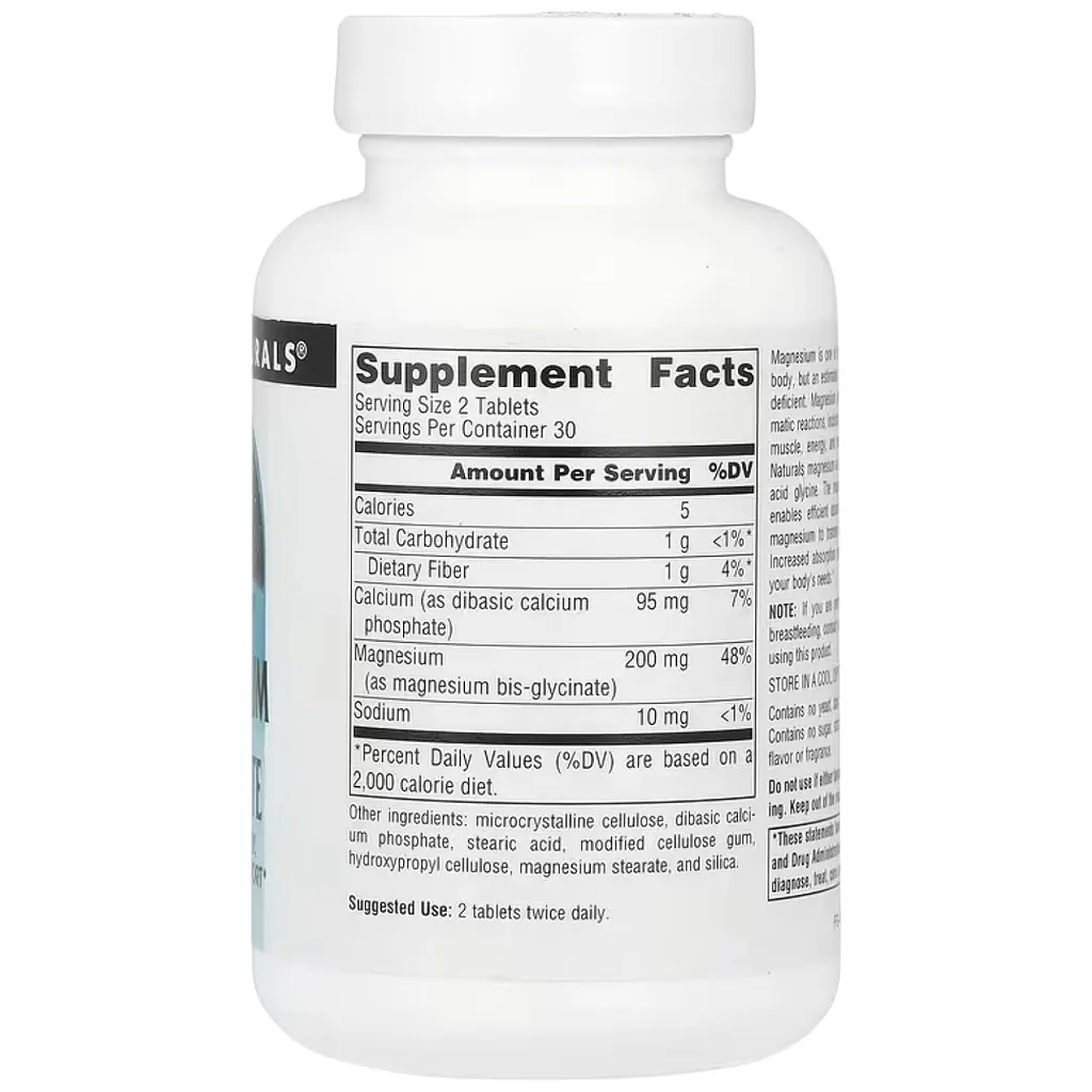 Мінерали Source Naturals Magnesium Glycinate 60 пігулок - фото 2