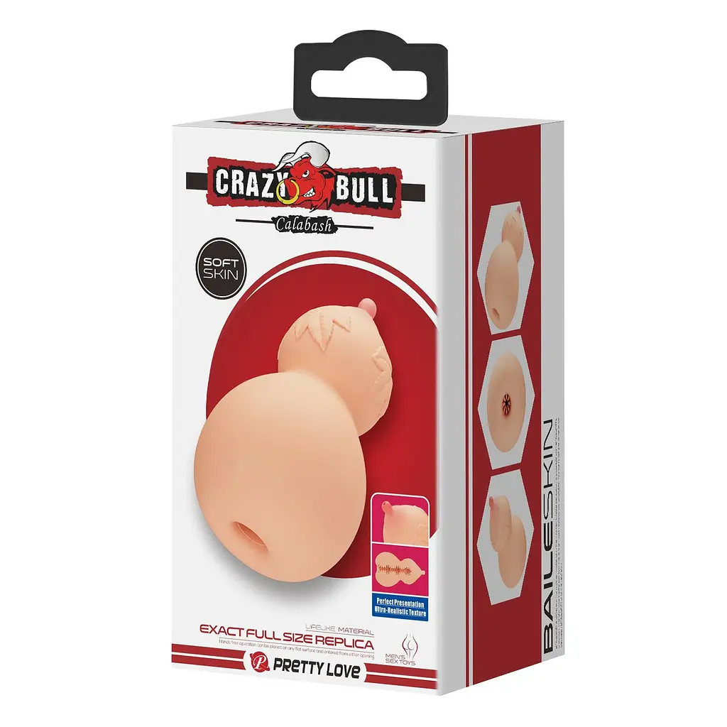 Мастурбатор Crazy Bull Calabash телесный - фото 10
