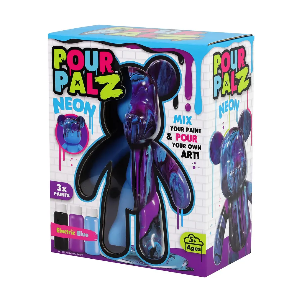 Pour Palz Набір для творчості Флюїд Арт - Ведмедик "Магія неону" S4 Neon ToyMonster Art.GS-G25023 - фото 6
