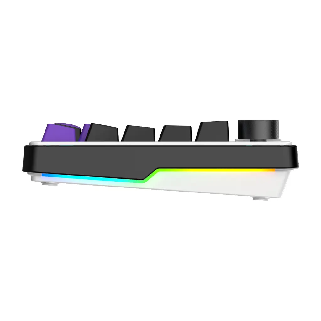 Клавіатура Hator Hellyberry HK75 Mechanical Linear RGB Wireless/Bluetooth/USB UA White/Violet (HK75_wireless) - фото 8