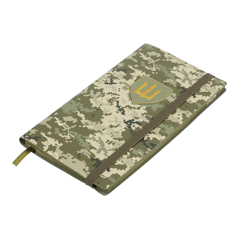 Щотижневик датований Buromax Military 2026 85 x 153 мм штучна шкіра світло-зелений (BM.2896-15) - фото 2