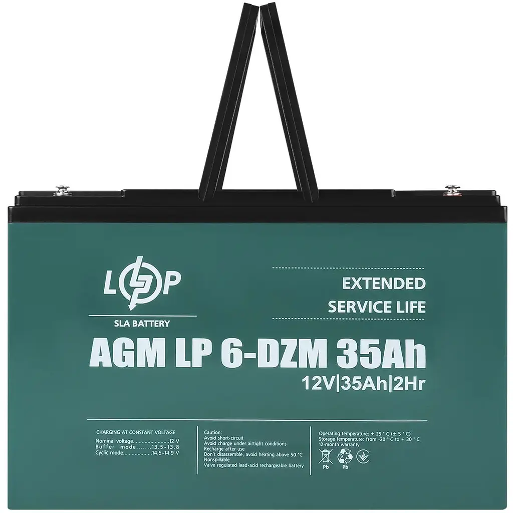 Аккумулятор LogicPower LP 6-DZM-35 Ah тяговый свинцово-кислотный - фото 4