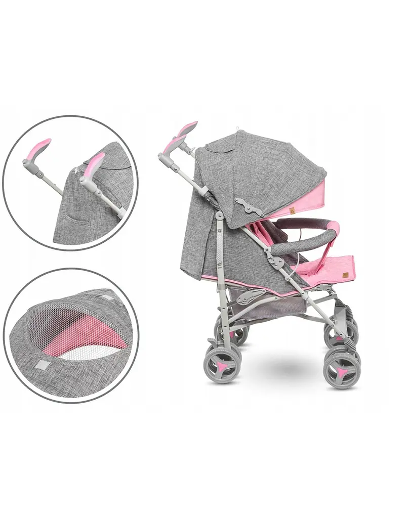 Прогулочная коляска Lionelo Irma Pink, серая с розовым (LO-IRMA PINK) - фото 5
