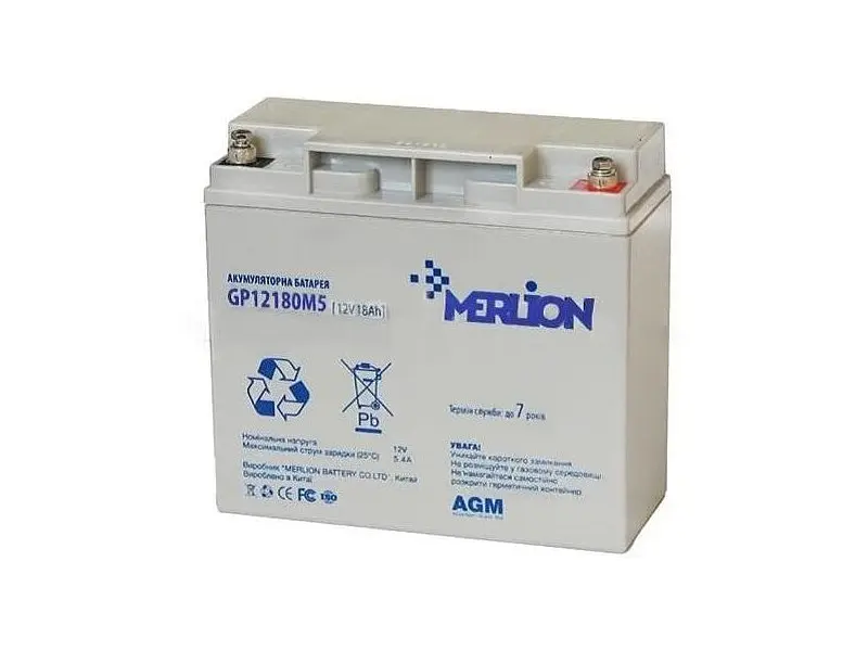 Акумулятор для ДБЖ/інвертора MERLION 12V-18Ah (GP1218M5)