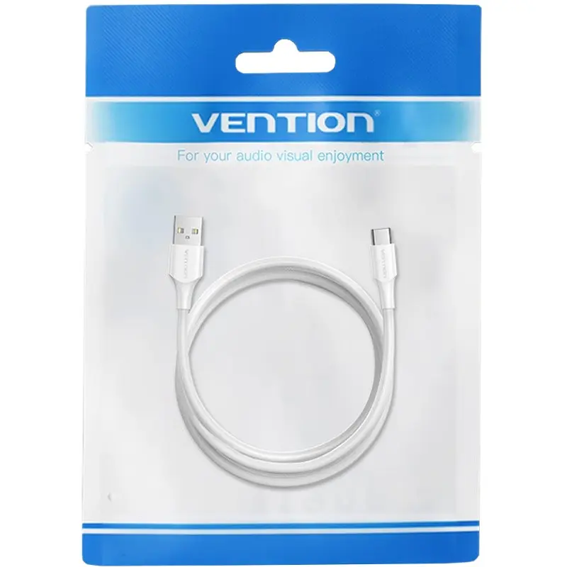 Кабель USB 2.0 AM-Type-C M, 1 м, 18W білий Vention - фото 3