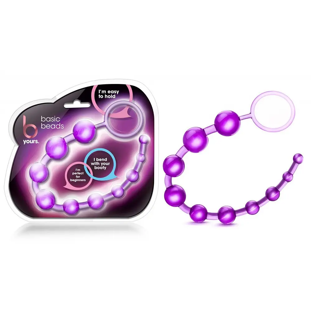 Анальний ланцюжок Blush B Yours Basic Beads Purple - фото 2