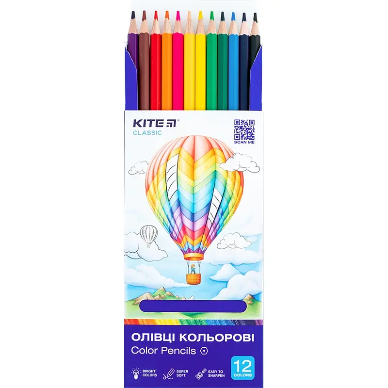 Олівці кольорові Kite Classic 12 шт. (K-051) - фото 2