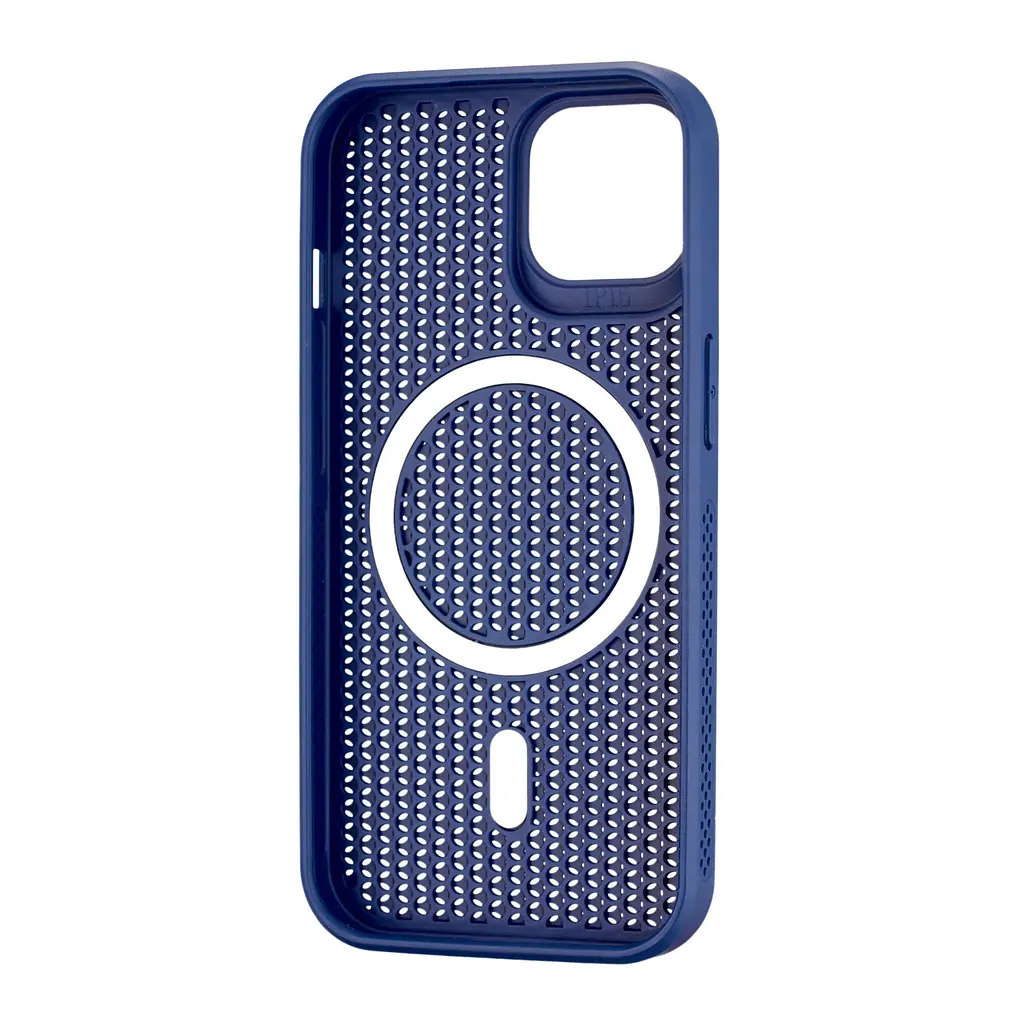 Чохол Silicone Cooling Сase with MagSafe iPhone 15 Dark Blue - фото 3
