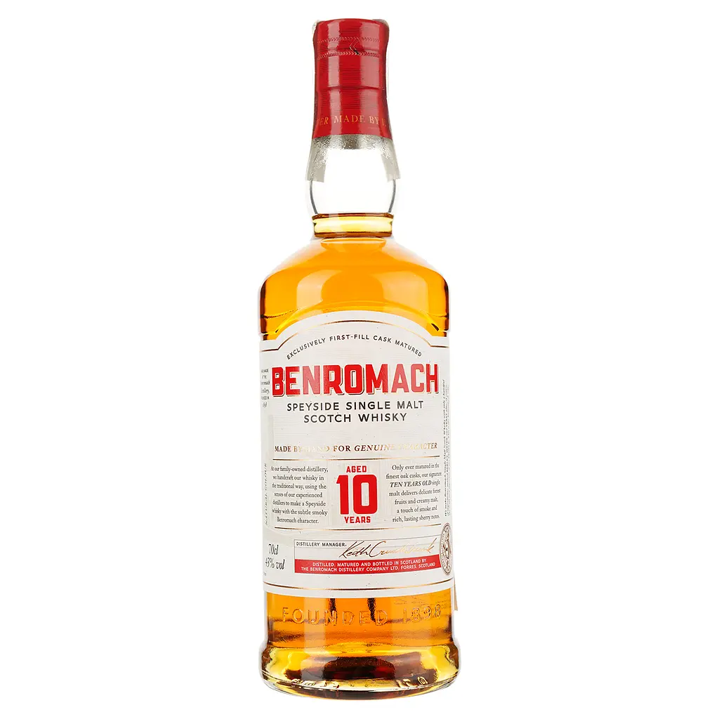Виски Benromach 10yo Single Malt Scotch Whisky, 43%, 0,7 л - фото 2