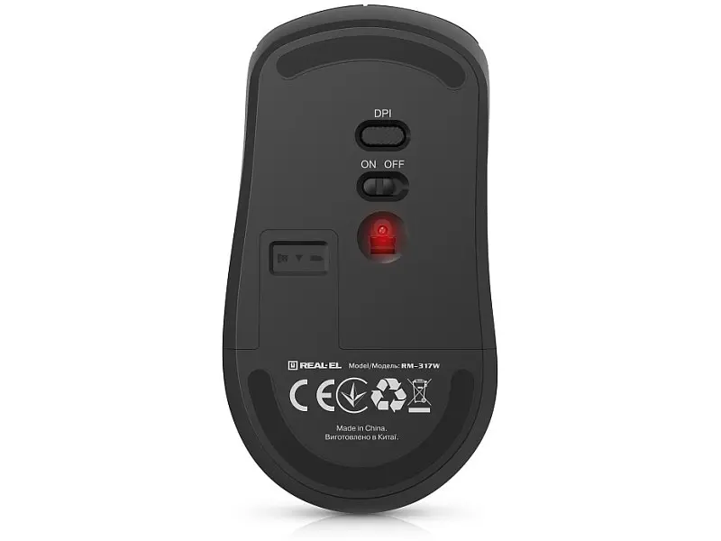 Миша REAL-EL RM-317W Black (EL123200052) - фото 8