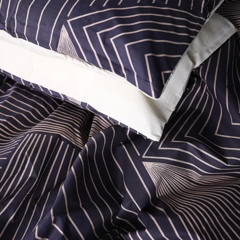 Комплект постільної білизни MirSon Бязь 17-0721 Cream and Grey Stripes 2 x 160 x 220 см сіро-кремовий (2200010686746) - фото 4
